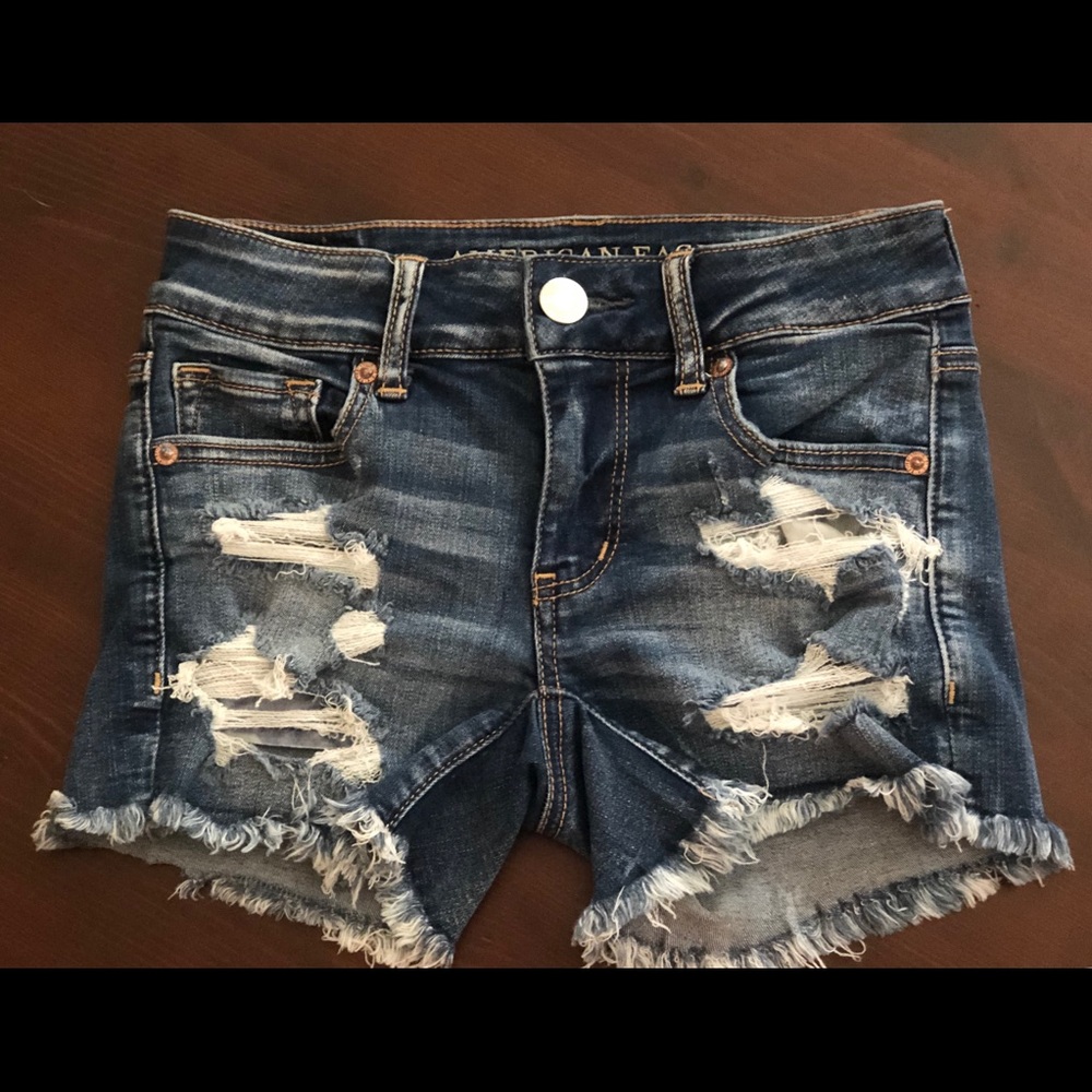 American Eagle Outfitters denim midi shorts size 0